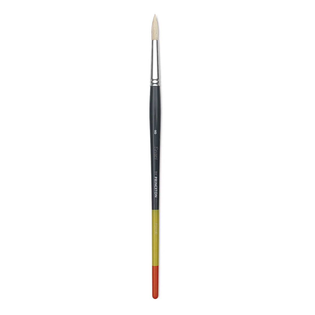 Princeton Snap! Natural Bristle Brush - Round, Long Handle, Size 8